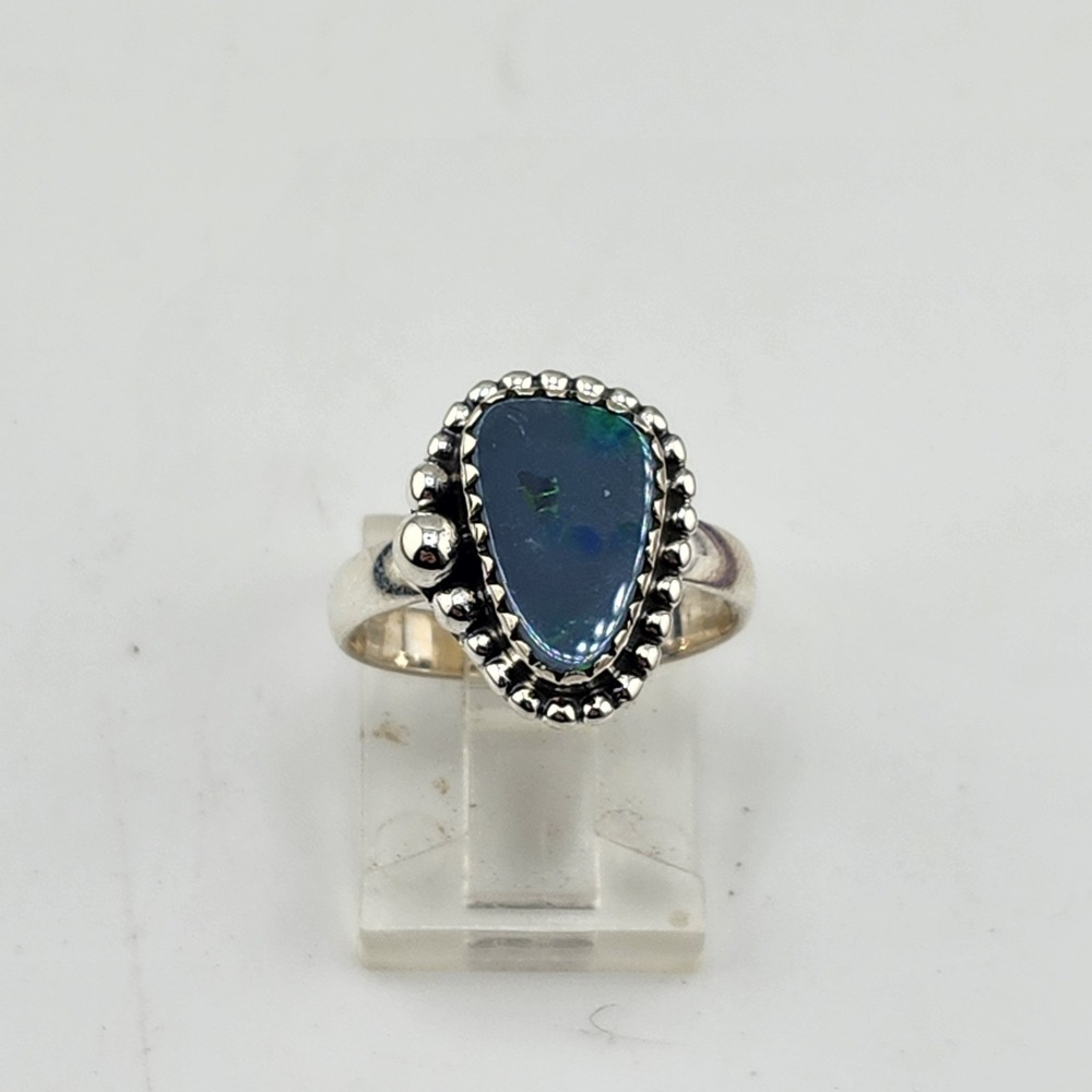 Sterling Silver 925 Australian Opal Ring Size‎ 7